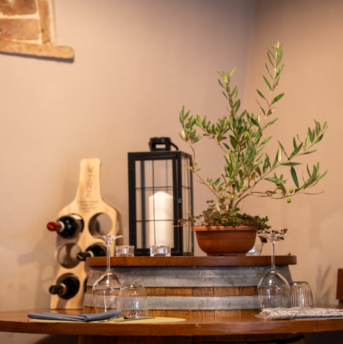 Interior details of Le Cinque Lune pastry café, Pienza Tuscany