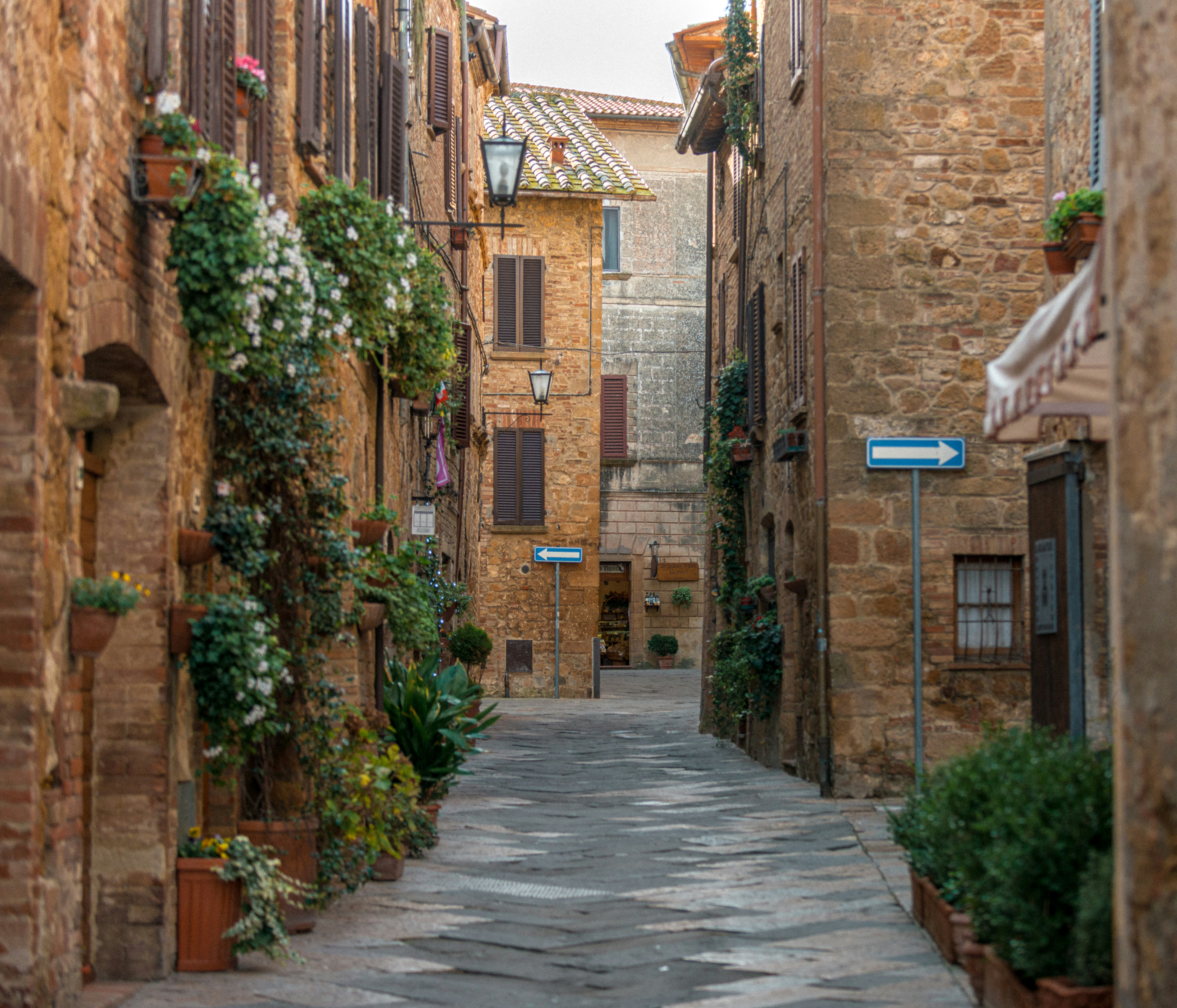 Vicolo fiorito di Pienza
